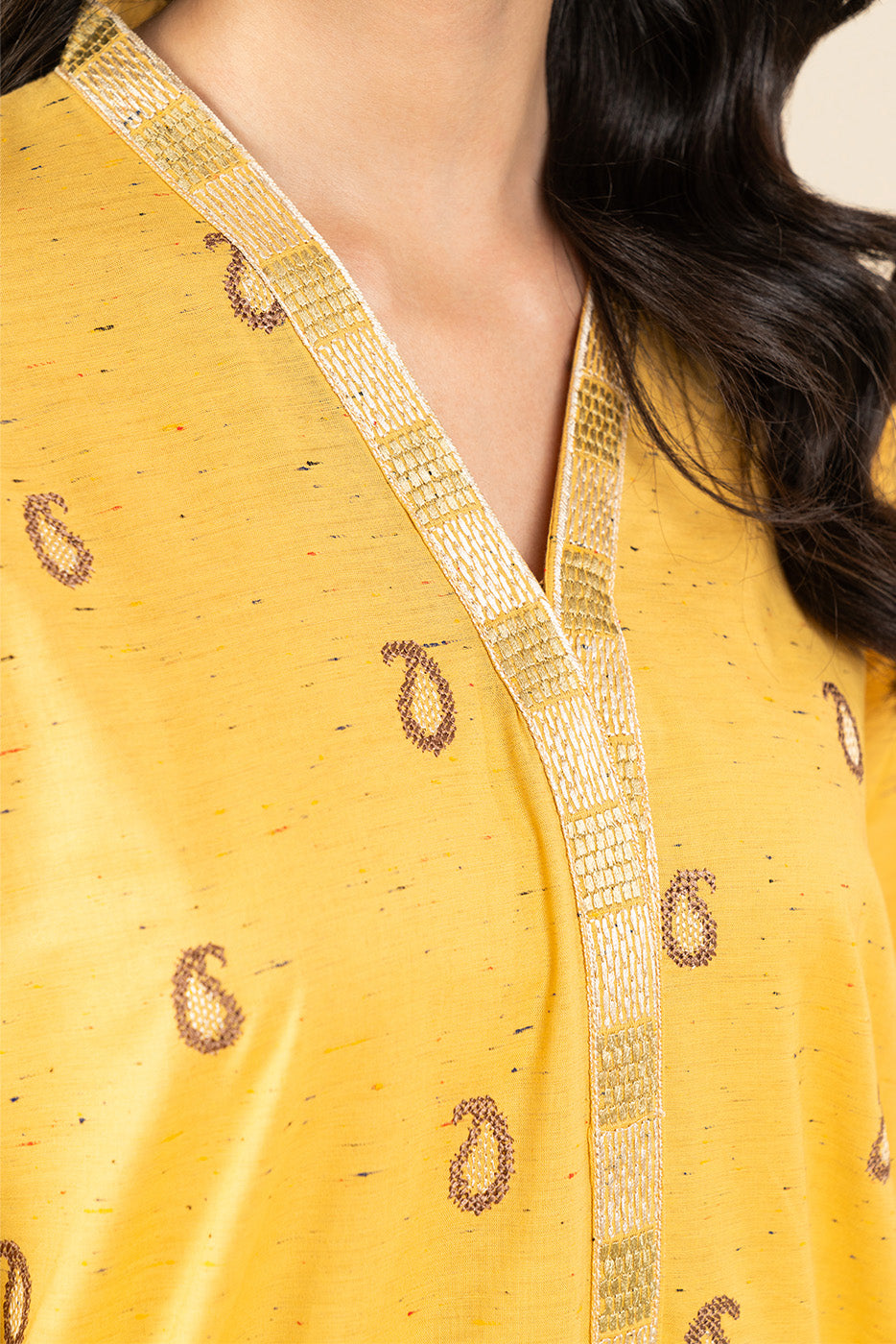 EMBROIDERED MULTI NEPS SHIRT (PRET)