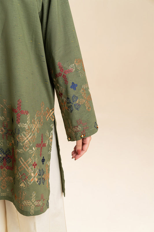 EMBROIDERED MULTI NEPS SHIRT (PRET)