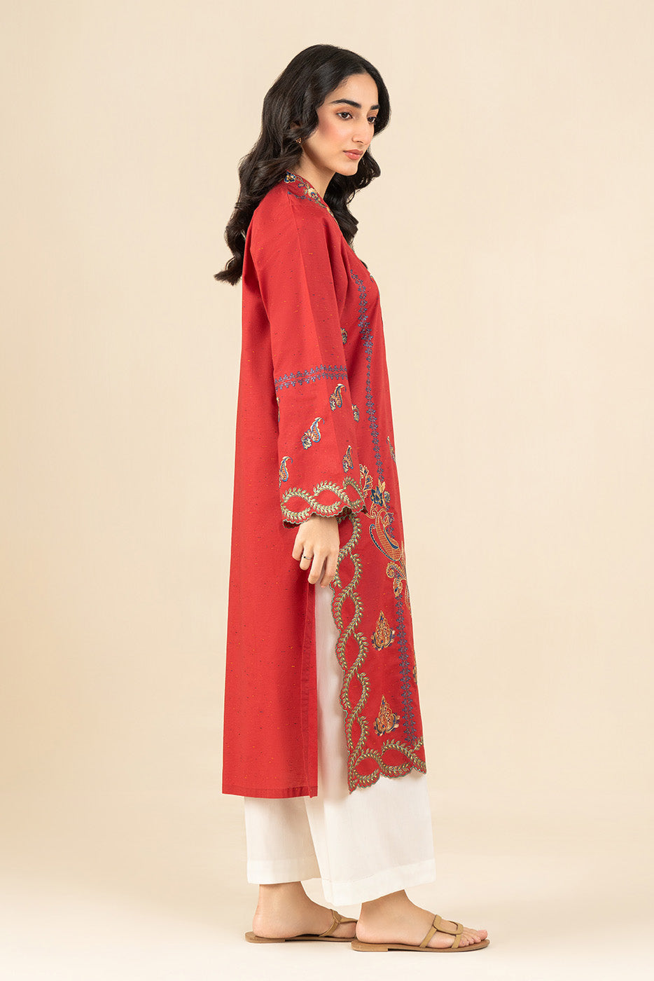 EMBROIDERED MULTI NEPS SHIRT (PRET)