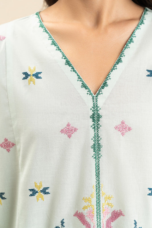 2 PIECE EMBROIDERED LAWN SUIT (PRET)