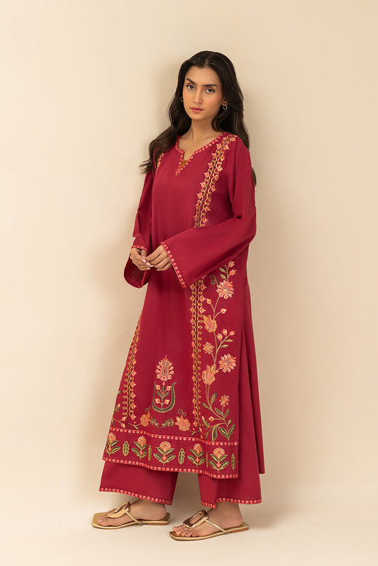 2 PIECE EMBROIDERED LAWN SUIT (PRET)