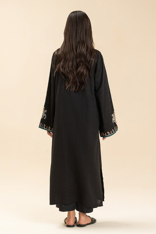 EMBROIDERED DOBBY LAWN SHIRT (PRET)