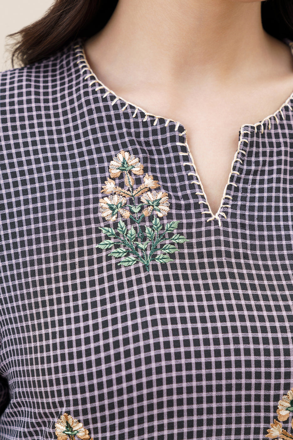 EMBROIDERED YARN DYED SHIRT (PRET)