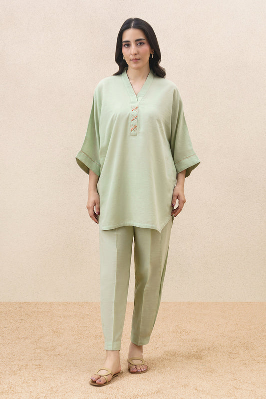 2 PIECE SOLID YARN DYED SUIT (PRET)