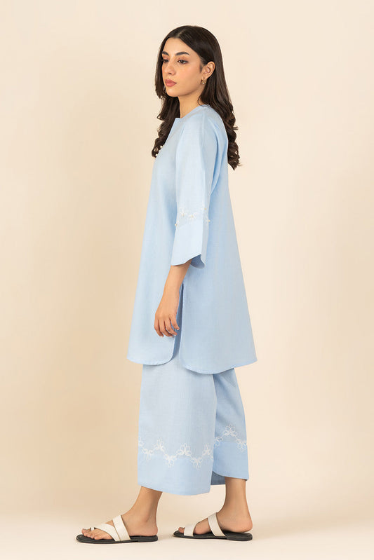 2 PIECE EMBROIDERED YARN DYED SUIT (PRET)