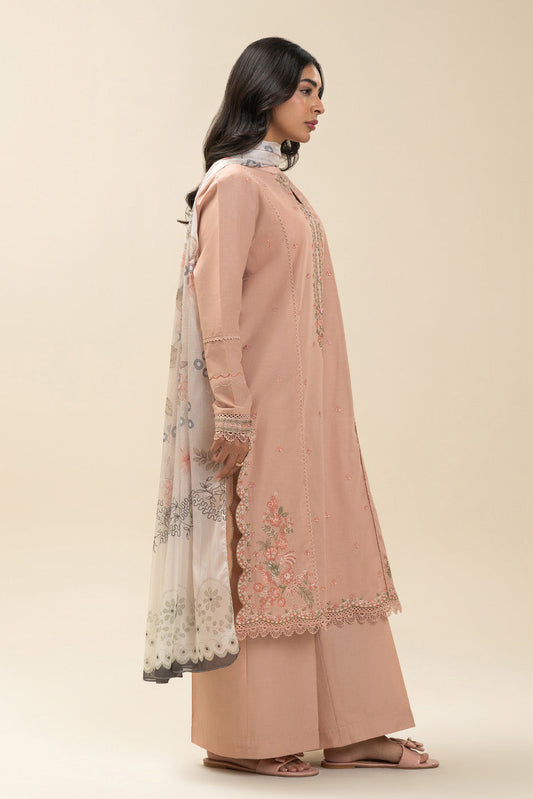 2 PIECE EMBROIDERED LAWN SUIT-APRICOT FIERCE (UNSTITCHED)