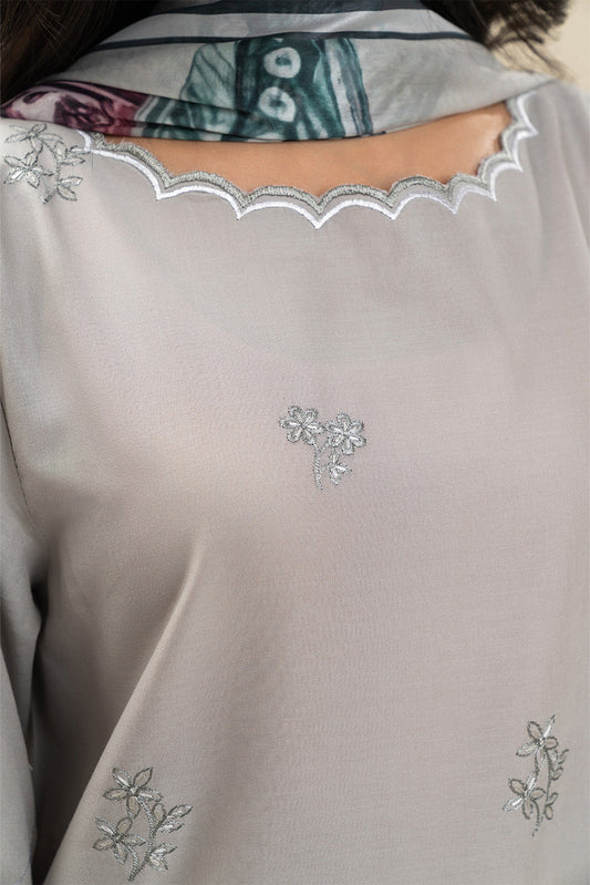 2 PIECE EMBROIDERED LAWN SUIT-ETHEREAL VISTA (UNSTITCHED)