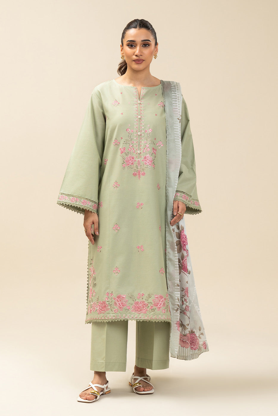 2 PIECE EMBROIDERED LAWN SUIT-FLORAL MELODY (UNSTITCHED)