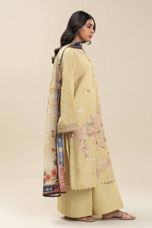 2 PIECE EMBROIDERED LAWN SUIT-VALLEY OF ROSE (UNSTITCHED)