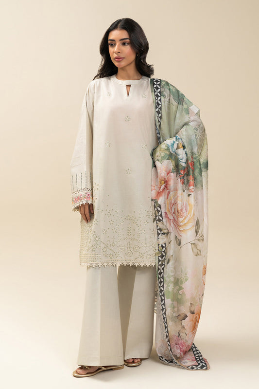 2 PIECE EMBROIDERED LAWN SUIT-BEIGE ATELIER (UNSTITCHED)