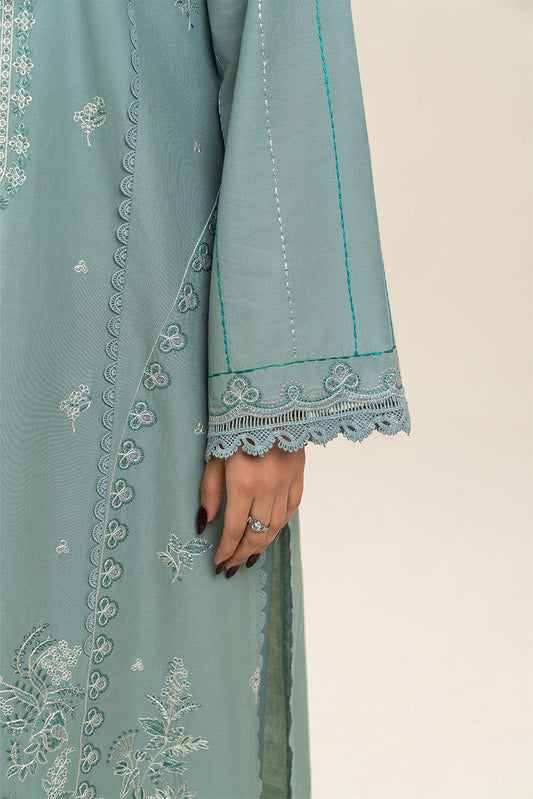 3 PIECE EMBROIDERED LAWN SUIT-FROSTY GLOW (UNSTITCHED)