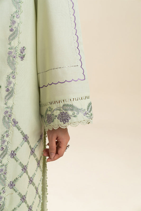 3 PIECE EMBROIDERED LAWN SUIT-OBLIVION SAGE (UNSTITCHED)