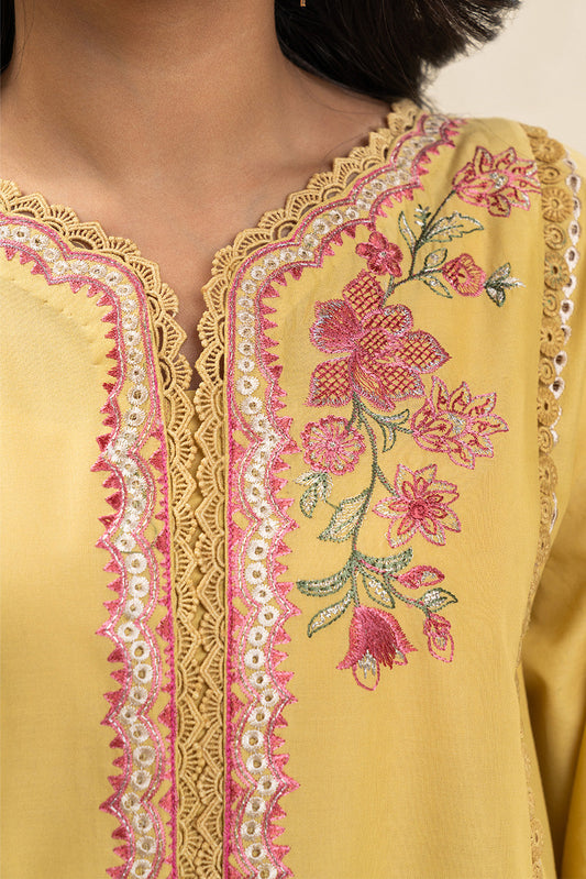 3 PIECE EMBROIDERED LAWN SUIT-SUNNY GARDENIA (UNSTITCHED)