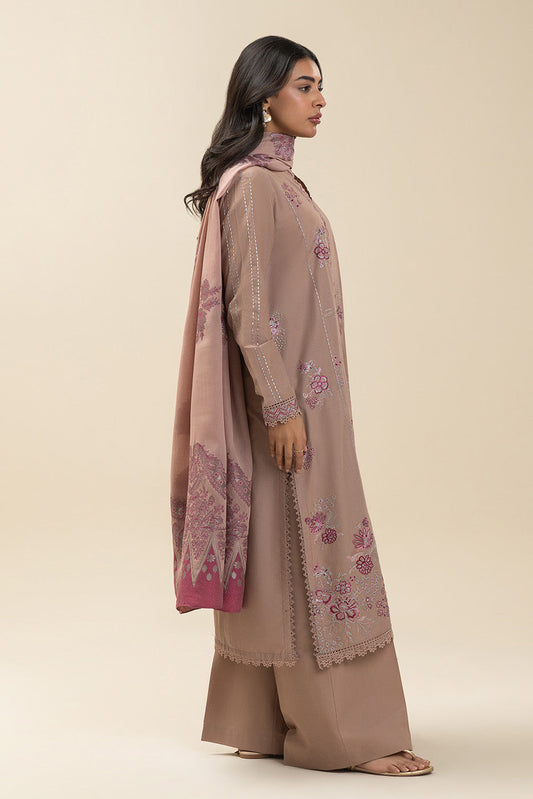 3 PIECE EMBROIDERED LAWN SUIT-DEW WHISPER (UNSTITCHED)
