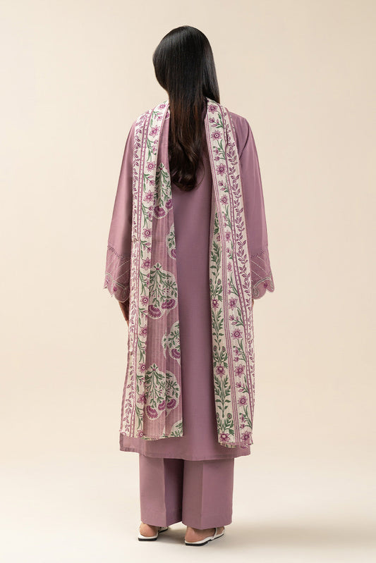 3 PIECE EMBROIDERED LAWN SUIT-LAVENDER FROST (UNSTITCHED)