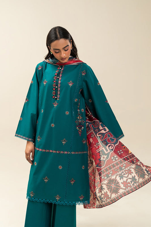 3 PIECE EMBROIDERED LAWN SUIT-TRIBAL CAMELLIA (UNSTITCHED)