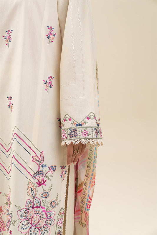 3 PIECE EMBROIDERED LAWN SUIT-CANDY FLOSS (UNSTITCHED)