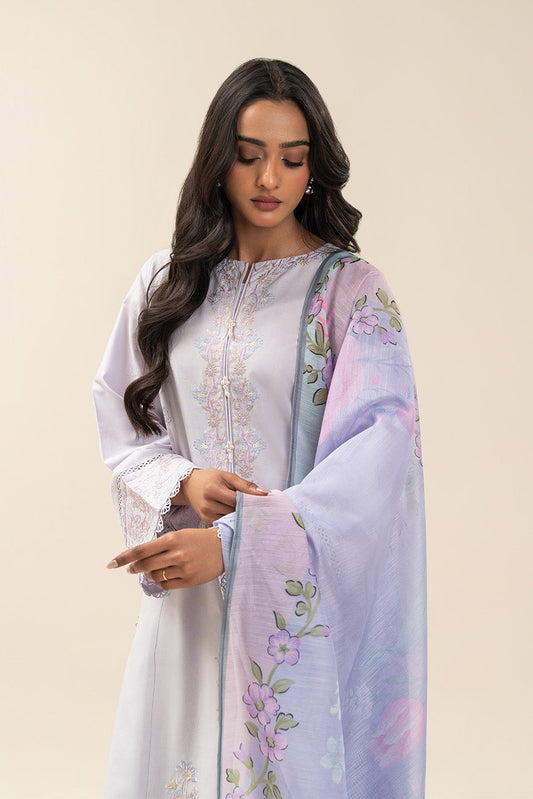 3 PIECE EMBROIDERED LAWN SUIT-AMETHYST ORCHID (UNSTITCHED)
