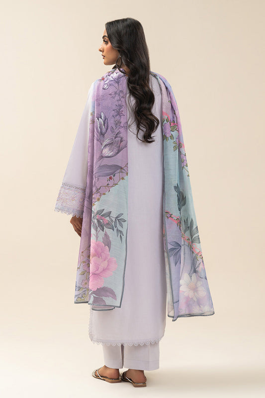 3 PIECE EMBROIDERED LAWN SUIT-AMETHYST ORCHID (UNSTITCHED)