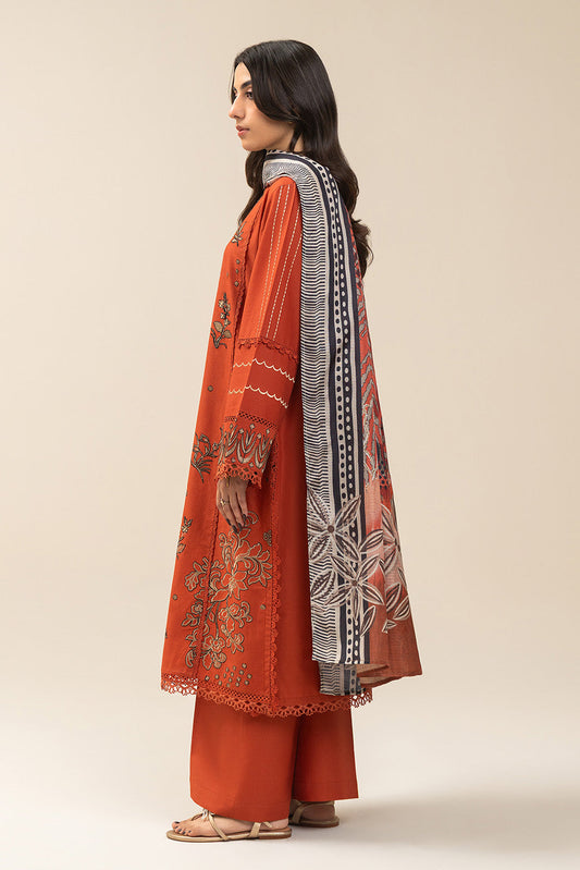3 PIECE EMBROIDERED LAWN SUIT-CRIMSON MUSE (UNSTITCHED)