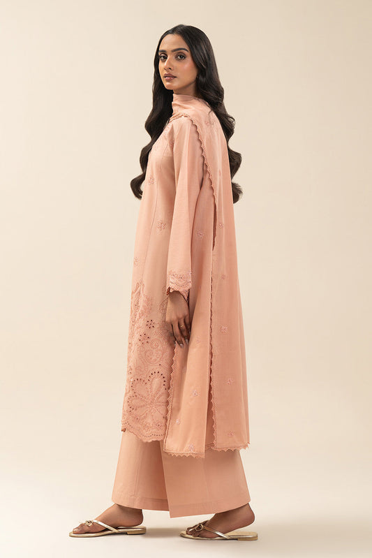 3 PIECE EMBROIDERED LAWN SUIT-INCARNADINE (UNSTITCHED)