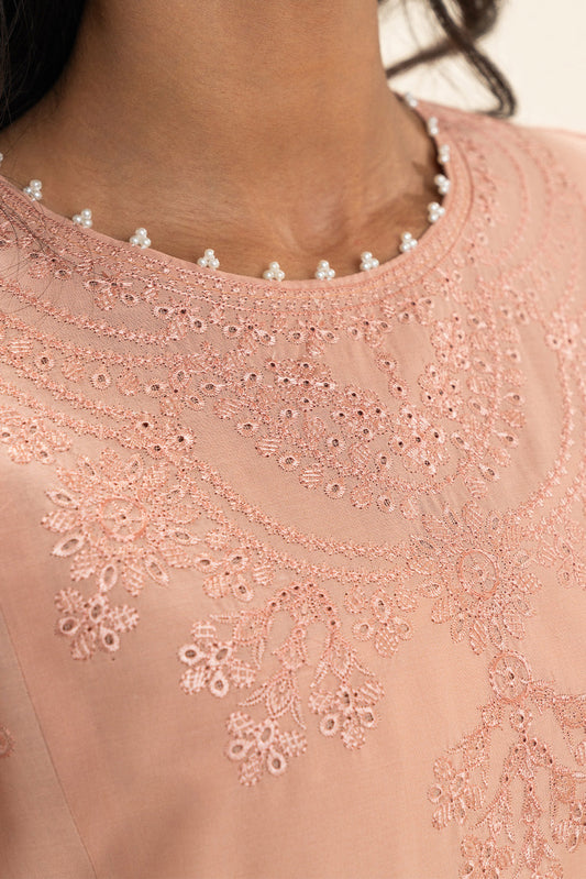 3 PIECE EMBROIDERED LAWN SUIT-INCARNADINE (UNSTITCHED)