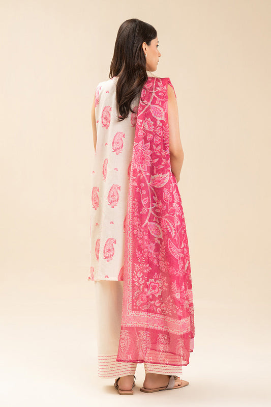3 PICE EMBROIDERED LAWN SUIT-TIMELESS PAISLEY (UNSTITCHED)