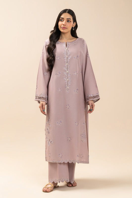 2 PIECE EMBROIDERED LAWN SUIT-THISTLE GRAIN (UNSTITCHED)