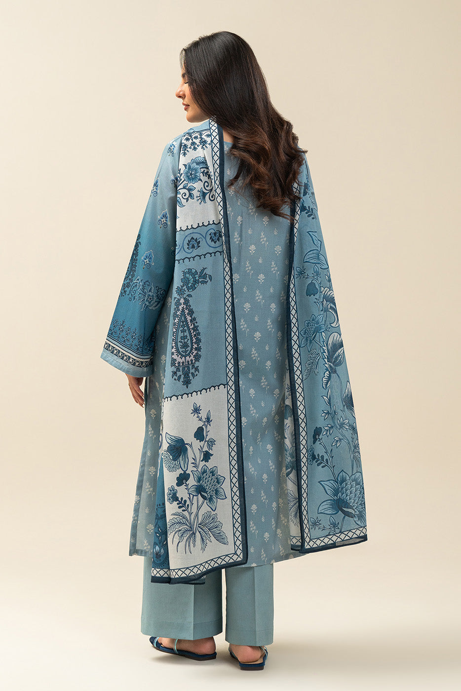 3 PIECE PRINTED LAWN SUIT-WHISPY WONDER (UNSTITCHED)