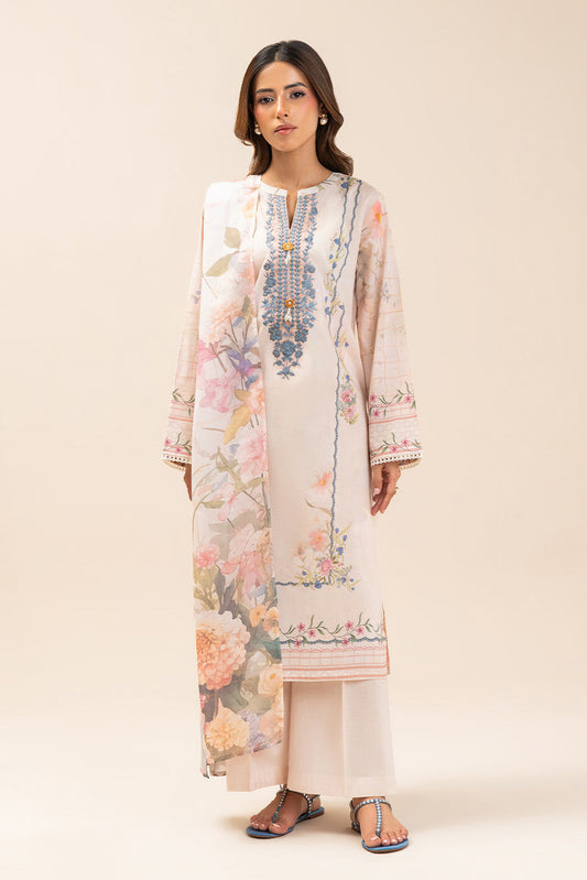 3 PIECE EMBROIDERED LAWN SUIT (PRET)