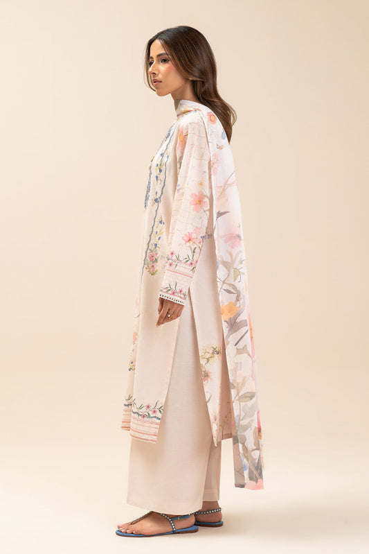 3 PIECE EMBROIDERED LAWN SUIT (PRET)