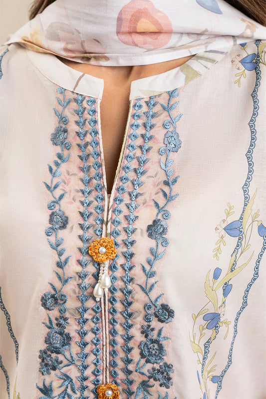3 PIECE EMBROIDERED LAWN SUIT (PRET)