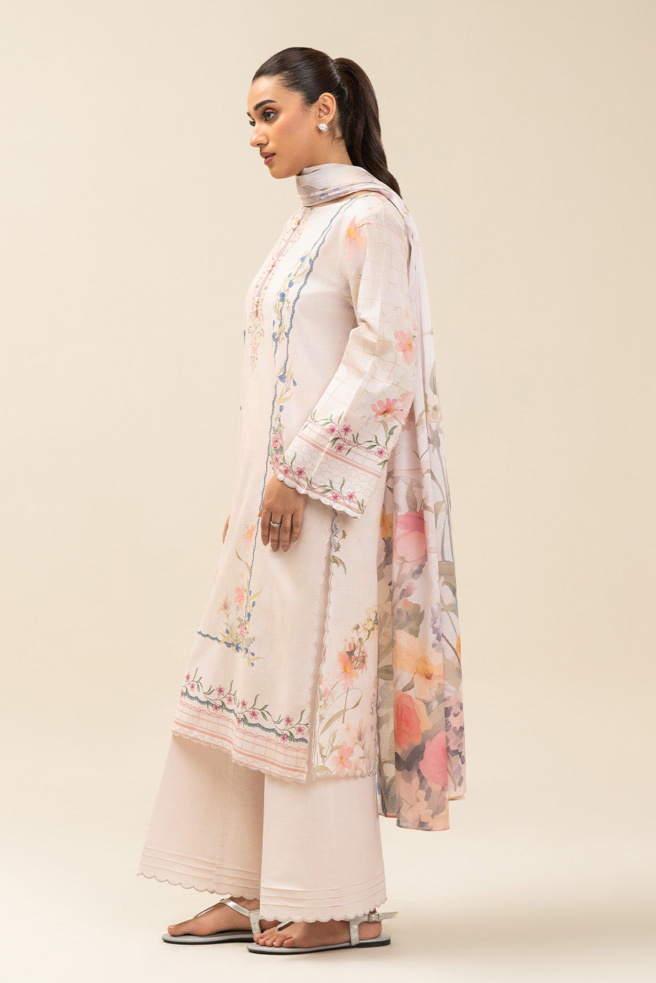 3 PIECE PRINTED LAWN SUIT-VERDANT CHIC (UNSTITCHED)