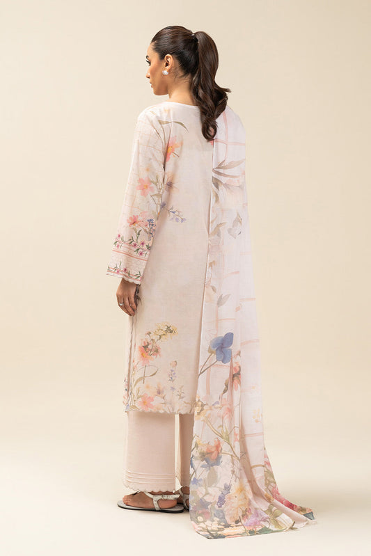 3 PIECE PRINTED LAWN SUIT-VERDANT CHIC (UNSTITCHED)