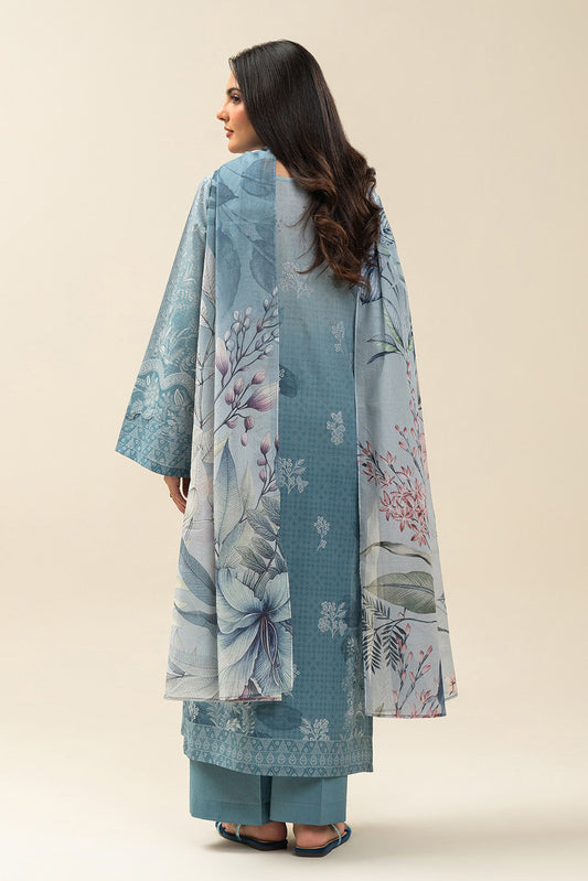 3 PIECE PRINTED LAWN SUIT-LAPIS HILL (UNSTITCHED)