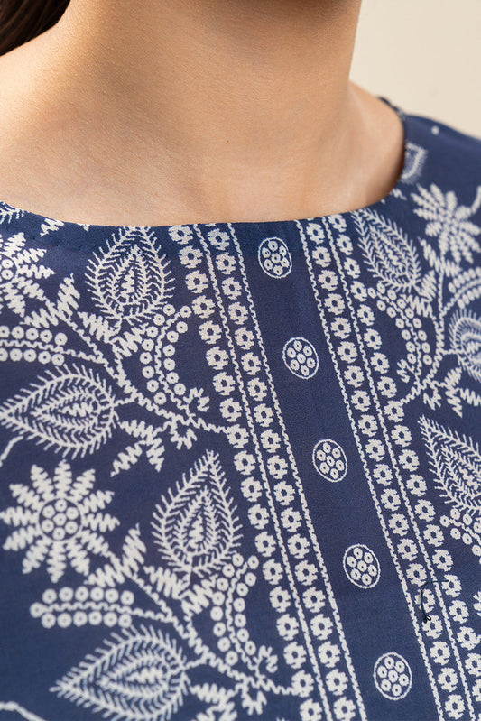 3 PIECE PRINTED LAWN SUIT-AZURE GRACE (UNSTITCHED)