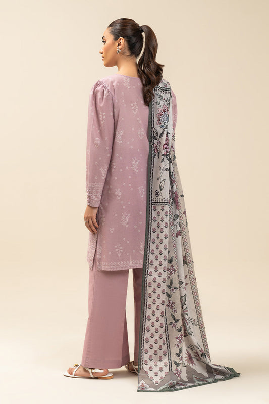 3 PIECE PRINTED LAWN SUIT-FLORET DUSK (UNSTITCHED)
