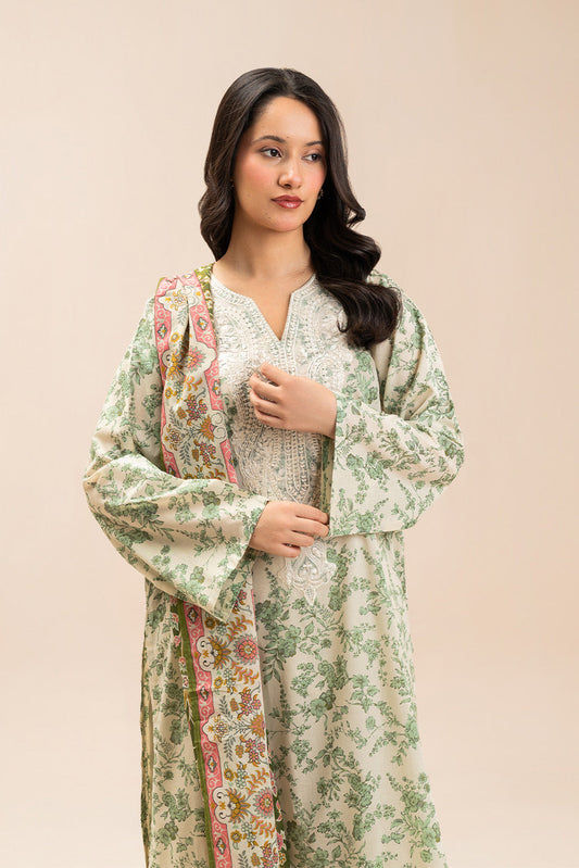 3 PIECE EMBROIDERED LAWN SUIT (PRET)