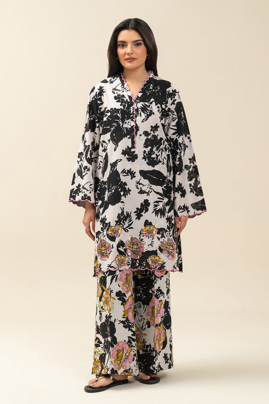 2 PIECE EMBROIDERED LAWN SUIT-MONOCHROME NOIR (UNSTITCHED)