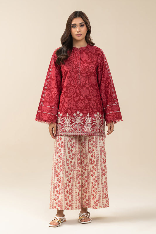 2 PIECE EMBROIDERED LAWN SUIT-CRIMSON CHARM SUIT