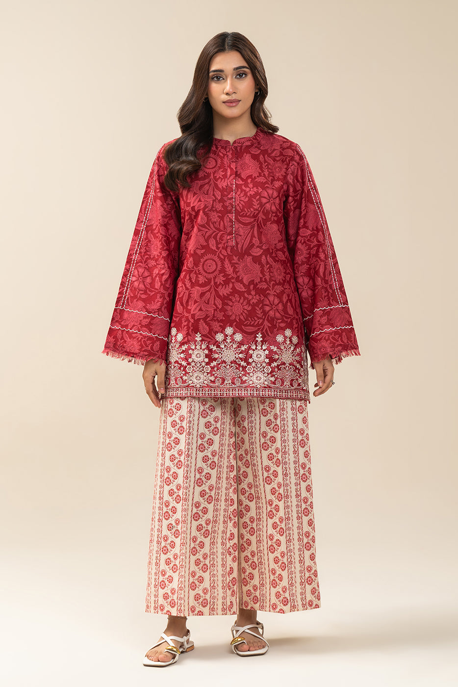 2 PIECE EMBROIDERED LAWN SUIT-CRIMSON CHARM SUIT (UNSTITCHED)