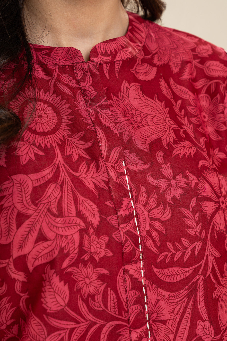 2 PIECE EMBROIDERED LAWN SUIT-CRIMSON CHARM SUIT