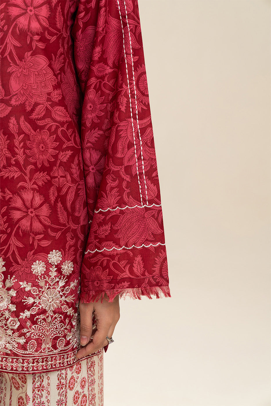 2 PIECE EMBROIDERED LAWN SUIT-CRIMSON CHARM SUIT (UNSTITCHED)