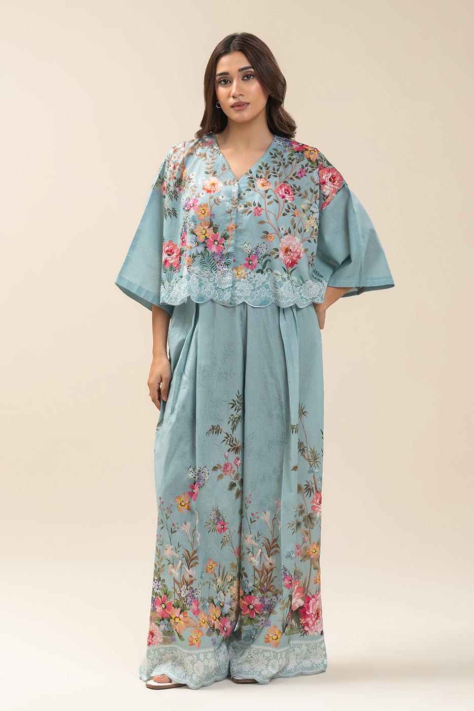 2 PIECE PRINTED LAWN SUIT-FLORA DREAM SUIT (UNSTITCHED)