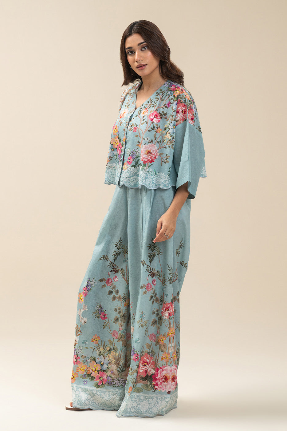 2 PIECE PRINTED LAWN SUIT-FLORA DREAM SUIT (UNSTITCHED)