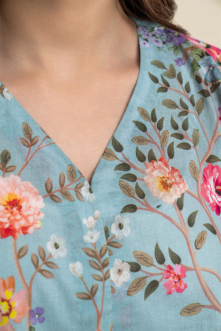 2 PIECE PRINTED LAWN SUIT-FLORA DREAM SUIT (UNSTITCHED)