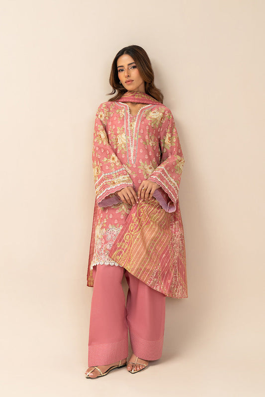 3 PIECE EMBROIDERED LAWN SUIT-PRIMROSE (UNSTITCHED)