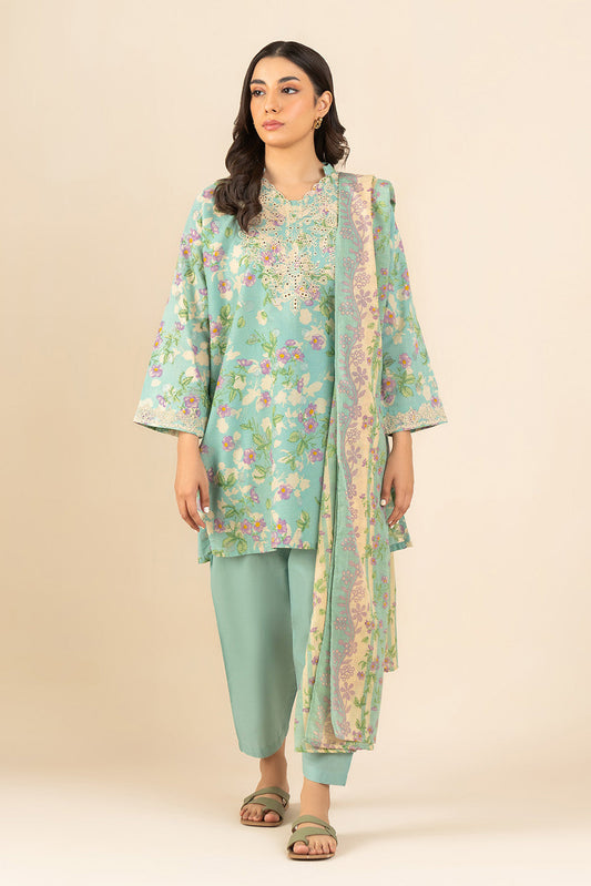 3 PIECE EMBROIDERED LAWN SUIT (PRET)