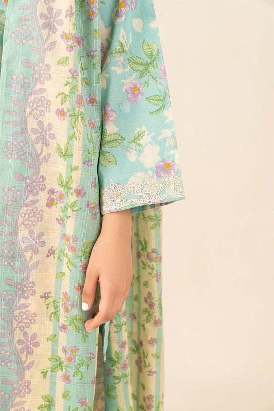 3 PIECE EMBROIDERED LAWN SUIT (PRET)