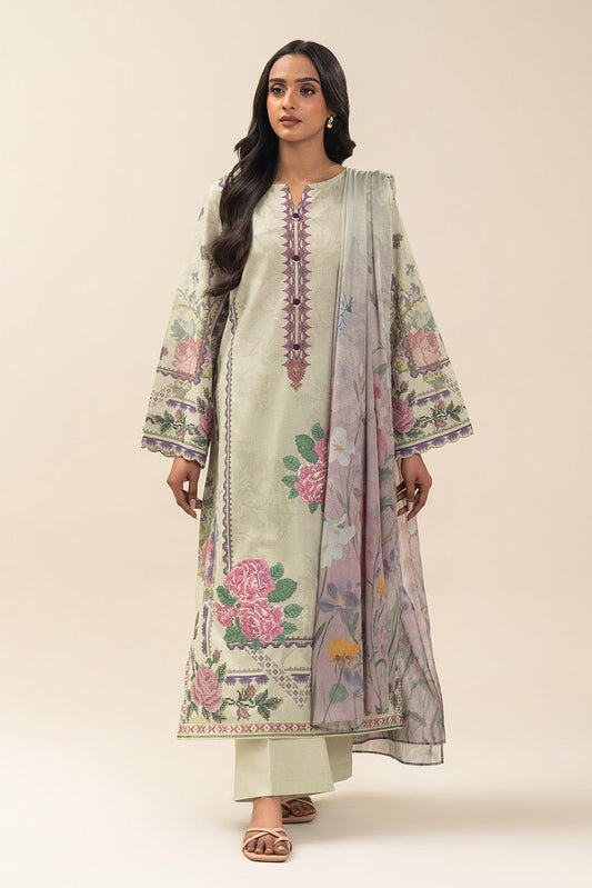 3 PIECE EMBROIDERED LAWN SUIT-FLORET GEM (UNSTITCHED)
